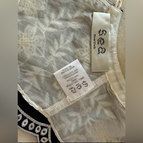 SEA NEW YORK ZIPPY LACE COLLAR - Embroidered - Navy - Picture 4 of 5